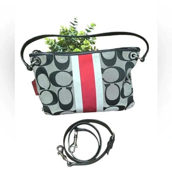 Coach Signature with Stripe shoulder / crossbody bag - Picture 3 of 14